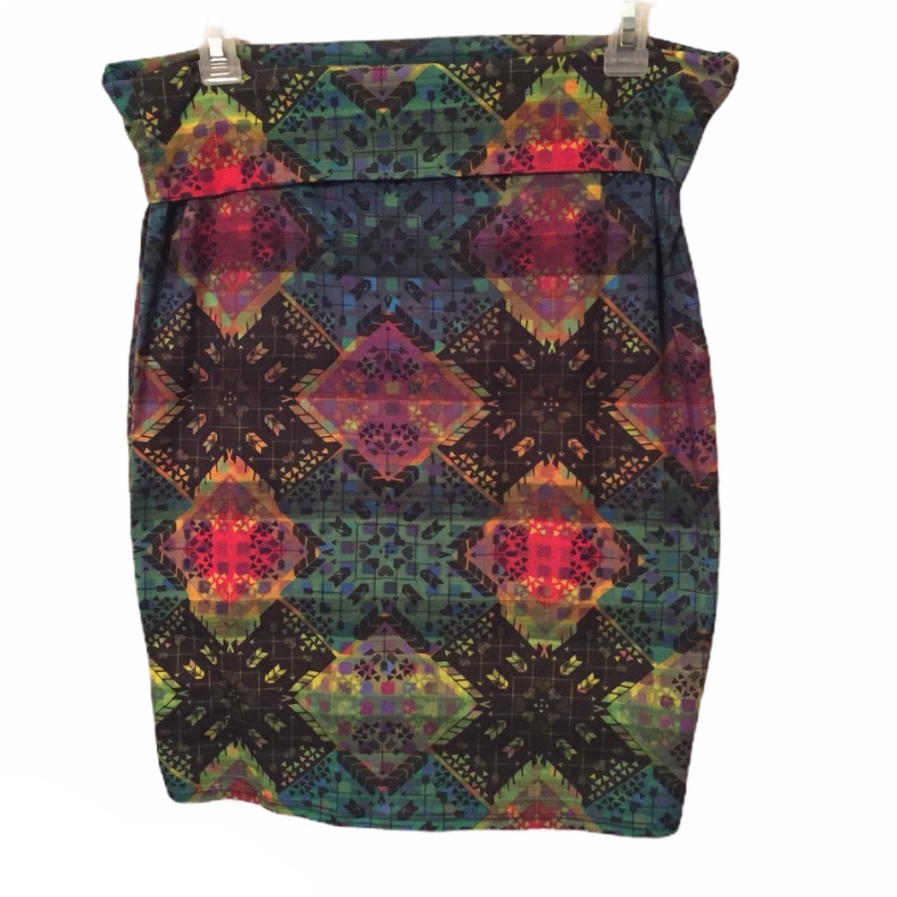 LuLaRoe Fold Over Neon Cassie Skirt